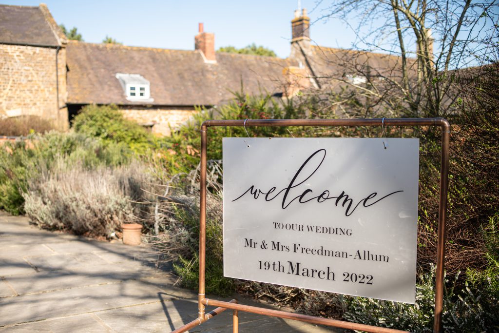 Exterior of Dodmoor House wedding venue in the spring sunshine