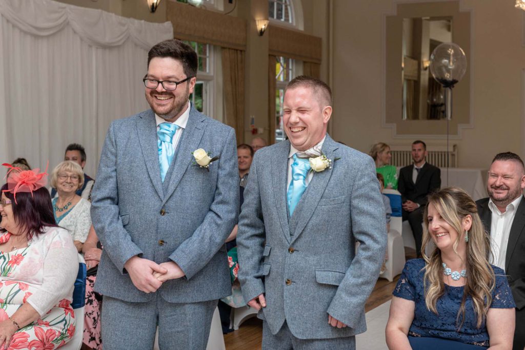 Jamie and Jordan’s wedding ceremony at The Arnold House in Rugby