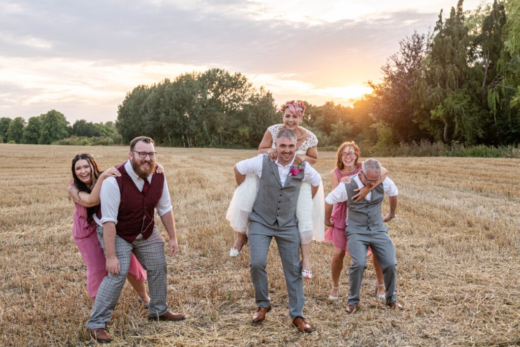 Couple laughing together during golden hour – natural, fun, and relaxed photography