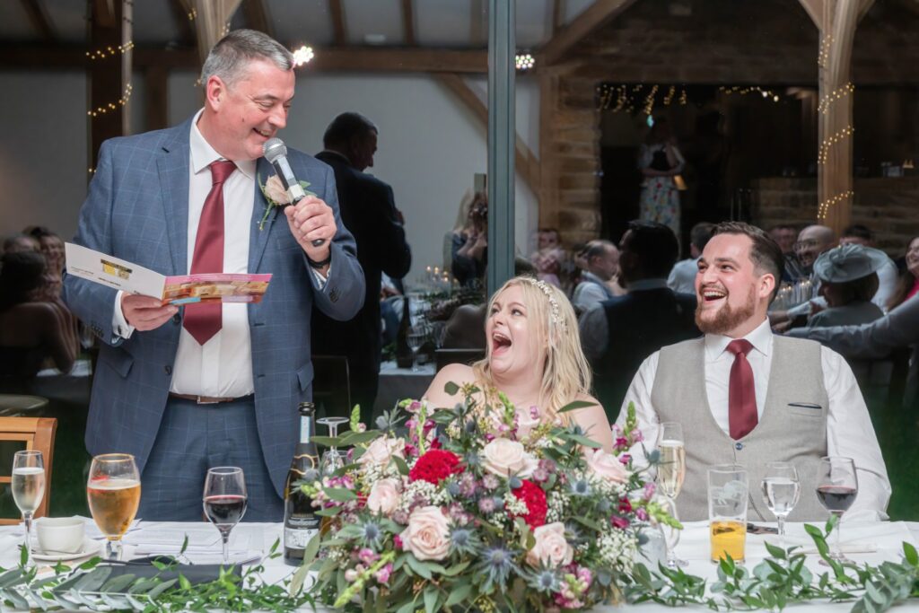 Cake cutting and speeches included in a relaxed, Stress-Free Wedding Timeline