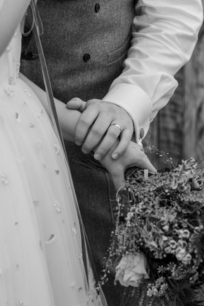 comfortable wedding photos showing real connection between couple